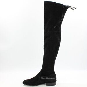 NEW Stuart Weitzman Lowland OTK Suede Boot | Iconic for Small Feet, Black, US 4